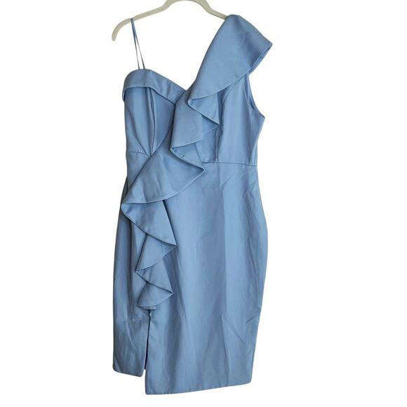 DO+BE Dresses & Skirts - Do + Be Womens Special Occasion One Shoulder Ruffled Dress Size M Sky Blue New